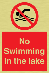 No Swimming in the lake